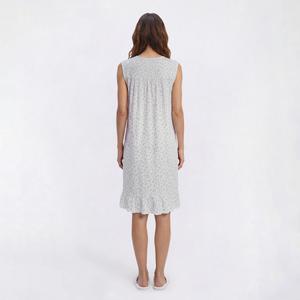 Womens Elizabeth & Nicole Sleeveless Floral Trim Waltz Nightgown alternate view